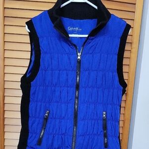 Calvin Klein Royal Blue Quilted Vest XL